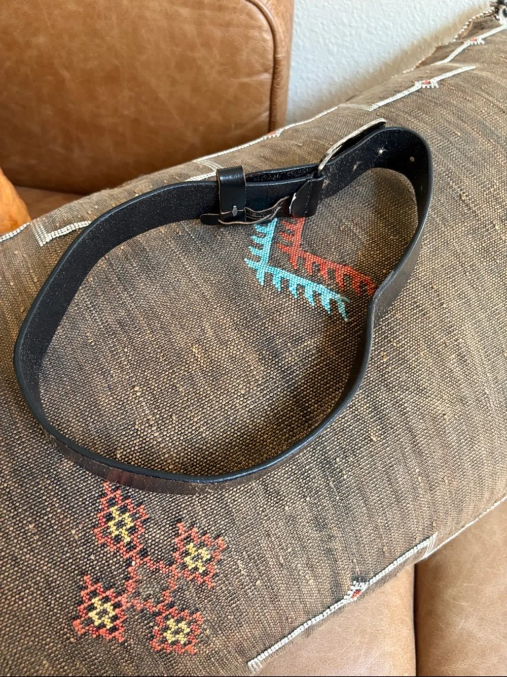Vintage Phat Farm New York Metal Buckle Leather Belt